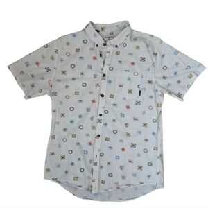 BILLABONG All Day Sun Allover Print Short Sleeve Cotton Shirt | SZ L